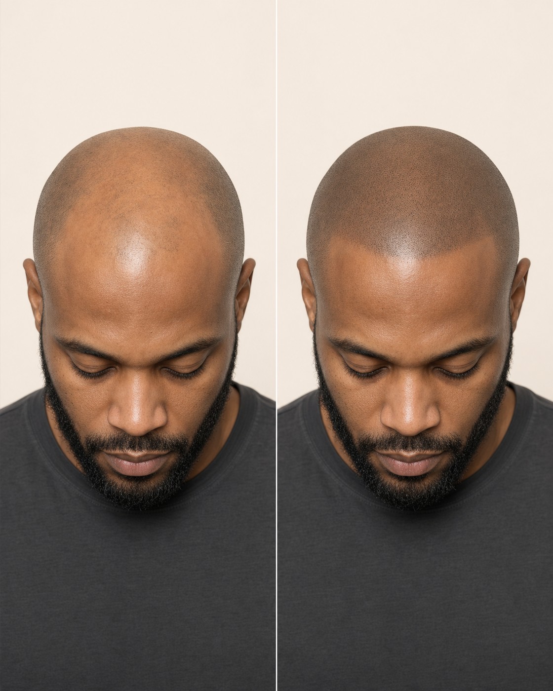 Before and after scalp micropigmentation — case 4